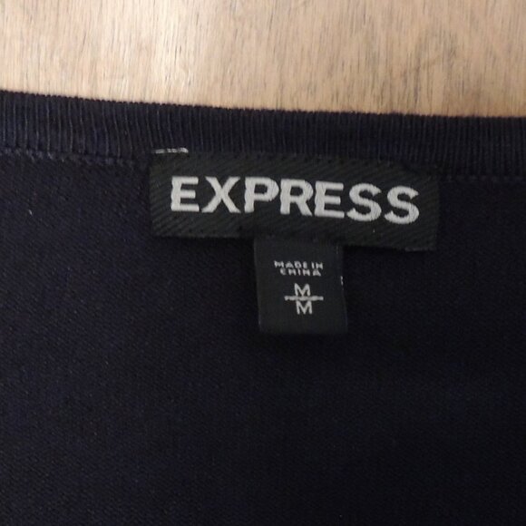 Express Black Ruched Bodycon Long Sleeve Dress Medium - Picture 6 of 7